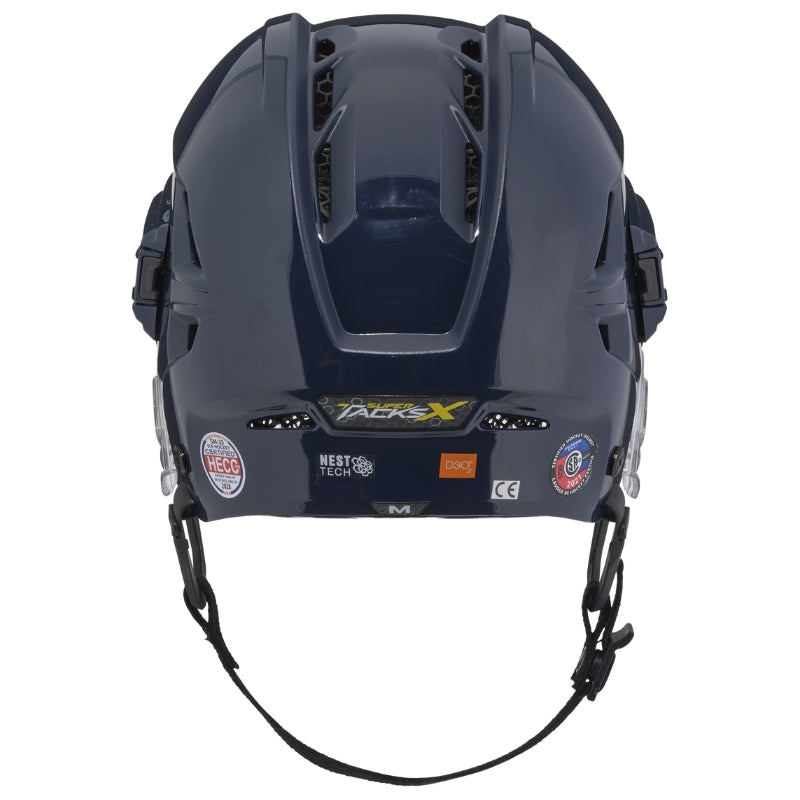 CCM Hockey Protective Gear CCM Super Tacks X Hockey Helmet Senior 2021 Navy Back