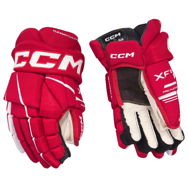 CCM Hockey Protective Gear CCM Tacks XF 80 Hockey Gloves Junior 2024 Red White