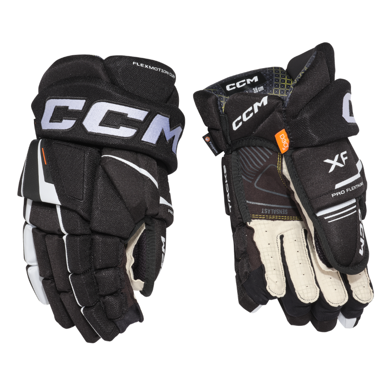 CCM Hockey Protective Gear CCM Tacks XF Hockey Gloves Junior 2024 Black White
