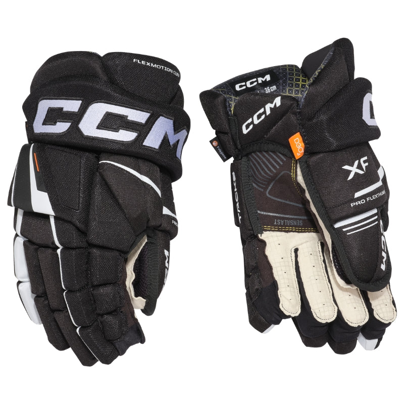 CCM Hockey Protective Gear CCM Tacks XF Hockey Gloves Senior 2024 Black White
