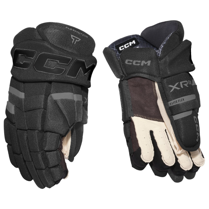 CCM Hockey Protective Gear CCM Tacks XR 80 Hockey Gloves Junior 2026 Black Graphite Grey