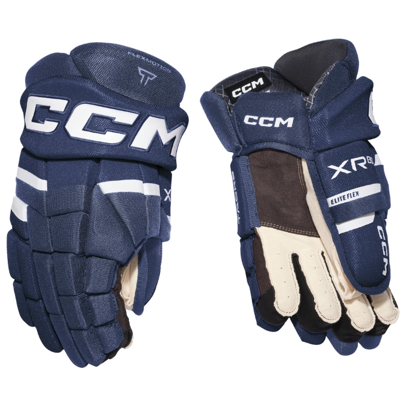CCM Hockey Protective Gear CCM Tacks XR 80 Hockey Gloves Junior 2026 Navy White