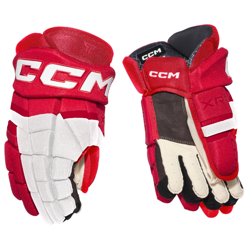 CCM Hockey Protective Gear CCM Tacks XR 80 Hockey Gloves Senior 2026 White Red