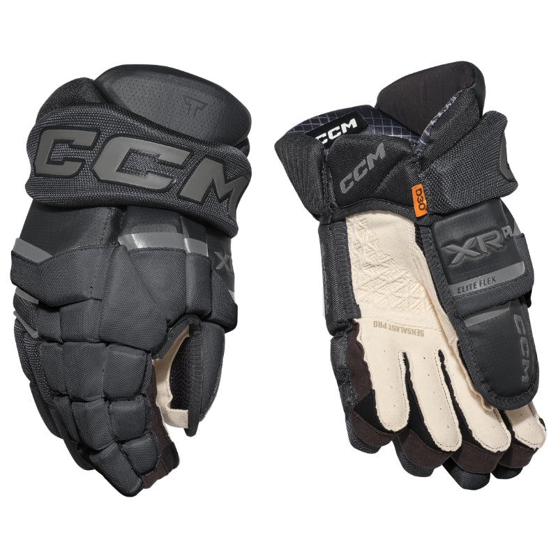 CCM Hockey Protective Gear CCM Tacks XR Pro Hockey Gloves Junior 2026 Black Graphite Grey
