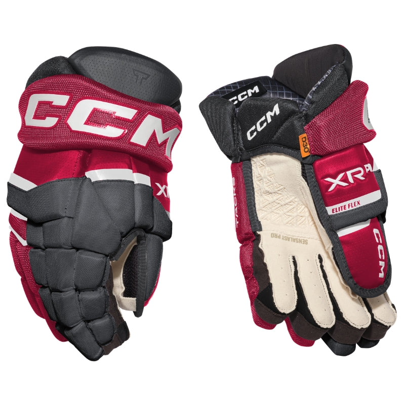CCM Hockey Protective Gear CCM Tacks XR Pro Hockey Gloves Junior 2026 Black Red White