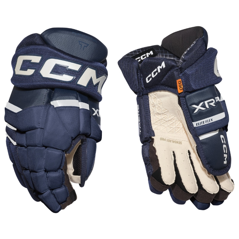 CCM Hockey Protective Gear CCM Tacks XR Pro Hockey Gloves Junior 2026 Navy White