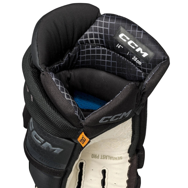 CCM Hockey Protective Gloves CCM Tacks XR Ghost (2026) Senior HGXRGHOST-SR Black/Graphite Grey Inside
