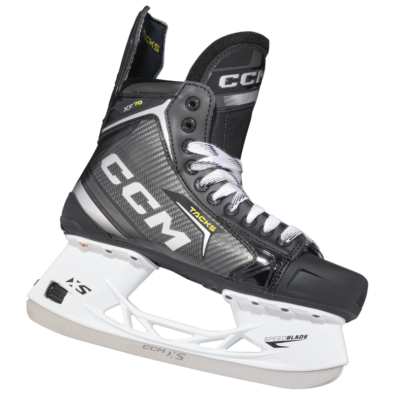 CCM Hockey Skates CCM Tacks XF 70 Intermediate (2024) Black Gray side facing lower-right