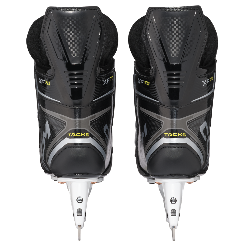 CCM Hockey Skates CCM Tacks XF 70 Junior (2024) Black back of both skates