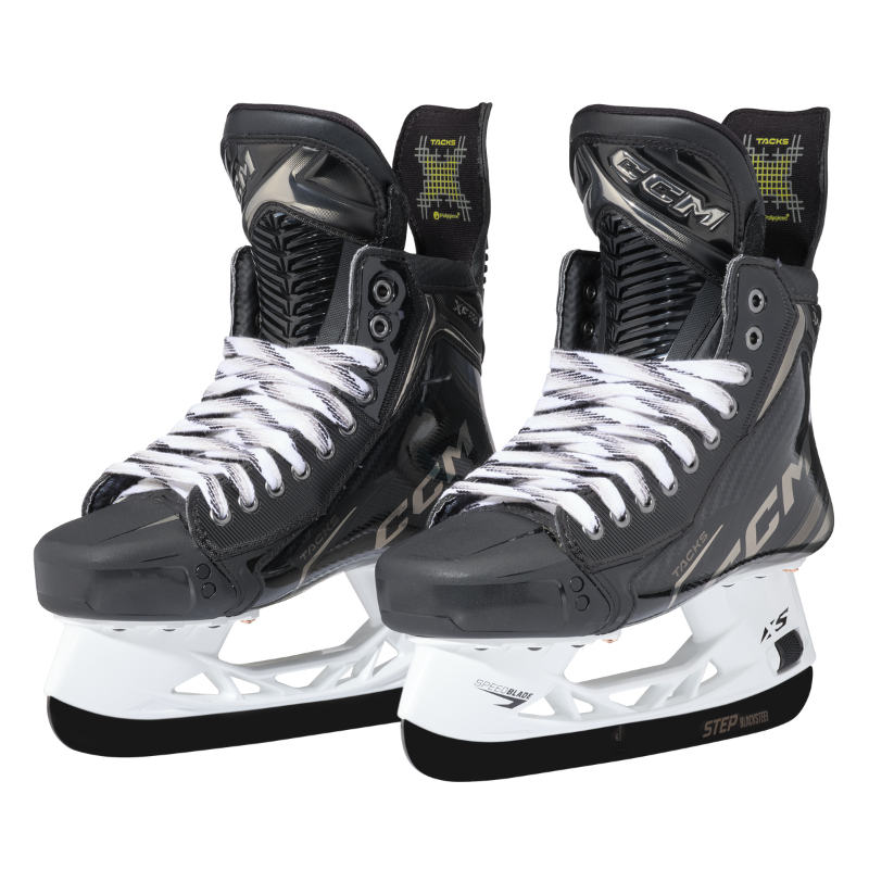 CCM Hockey Skates CCM Tacks XF Pro Intermediate (2024) Black Gray front side of both skates facing left