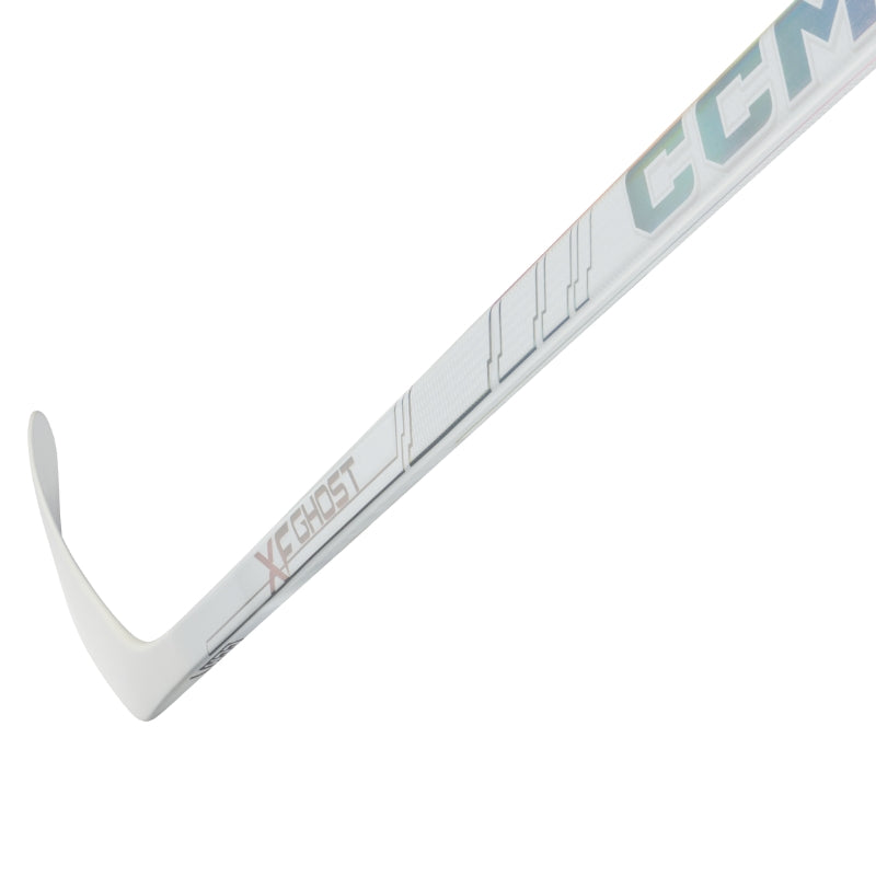 CCM Hockey Sticks CCM Tacks XF Ghost White Hockey Stick Junior Curve P28 P29
