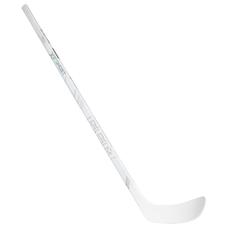 CCM Hockey Sticks CCM Tacks XF Ghost White Hockey Stick Youth HSXFGH25WH-YT