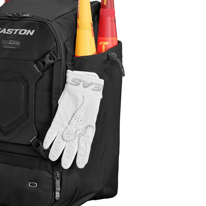 Easton Baseball Backpacks Easton Walk-Off Ethos WOETHOSBP Black Charcoal Columbia Blue Red Royal Pink/Navy/Mint (close-up)