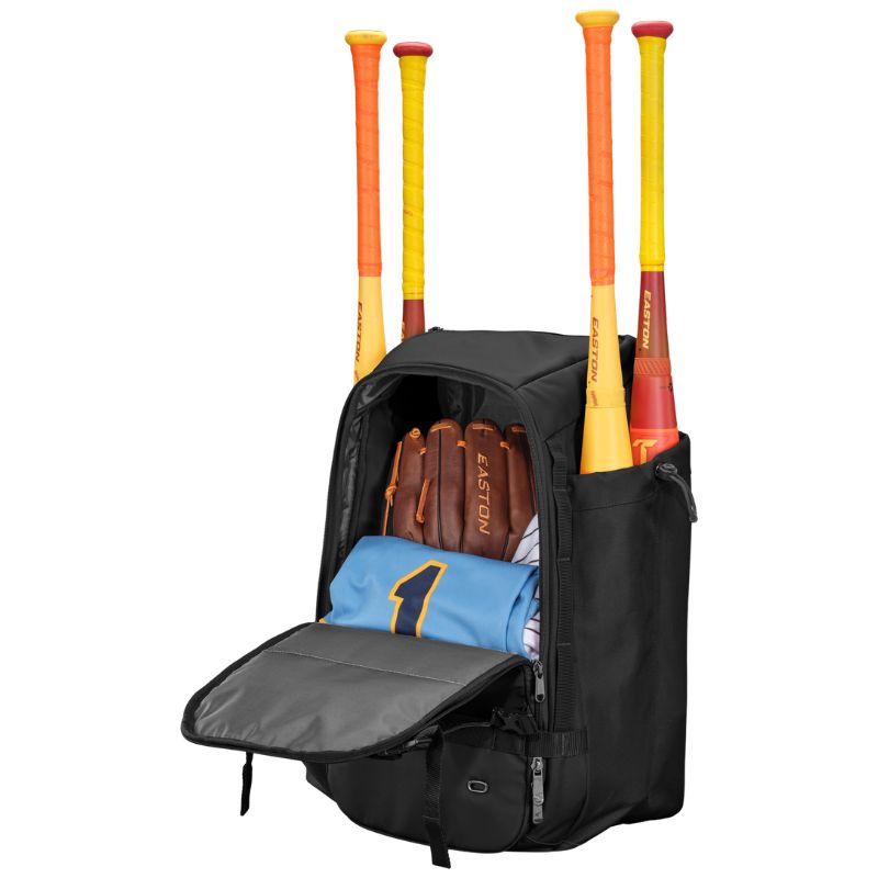 Easton Baseball Backpacks Easton Walk-Off Ethos WOETHOSBP Black Charcoal Columbia Blue Red Royal Pink/Navy/Mint (open)