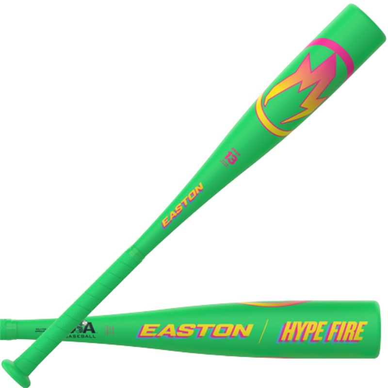 Easton Baseball Bats Easton Hype Fire 2 5/9-inch Barrel (-13) USA T-Ball (2026) Youth 24-26" 11-13oz Neon Green ETB6HYP13