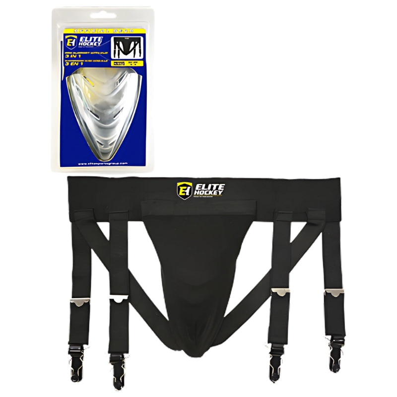Elite Hockey Protective Gear Elite Hockey Pro Support 3 in 1 Jock With Cup Junior