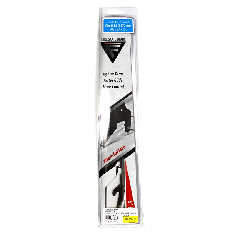 Flare Ice Skate Blades Flare Skate Blades for Bauer LS Edge Holder Silver FSB:LSE:SLV