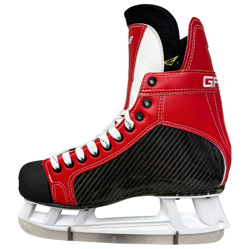 GRAF Hockey Skates GRAF G703 Pro Hockey Skates Custom All Red Size 9 10