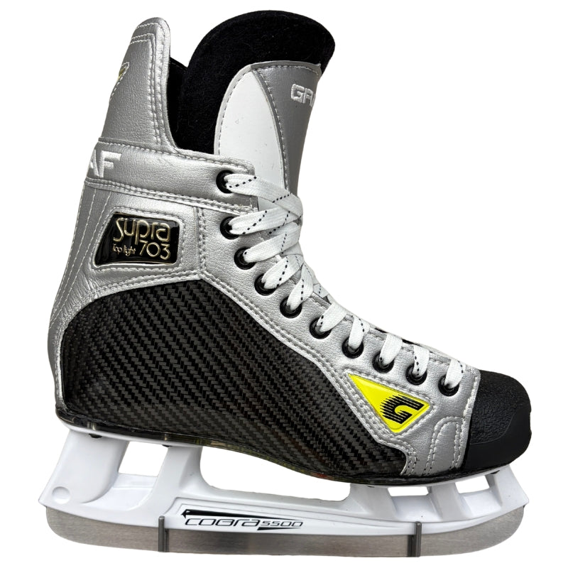 GRAF Hockey Skates GRAF G703 Pro Hockey Skates Custom Silver White