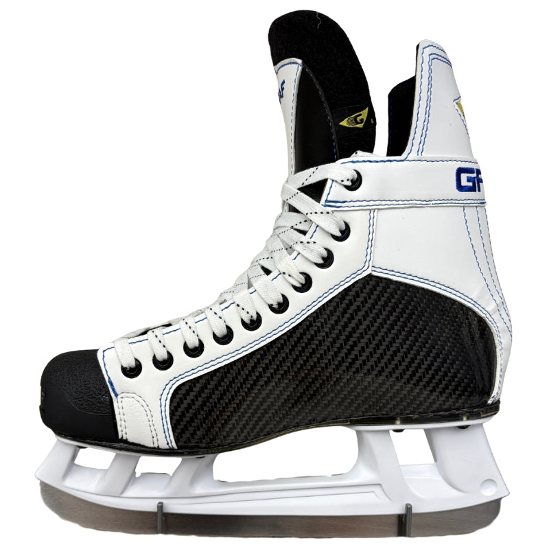 GRAF Hockey Skates GRAF G703 Pro Hockey Skates Custom White Blue Size 7.5 8
