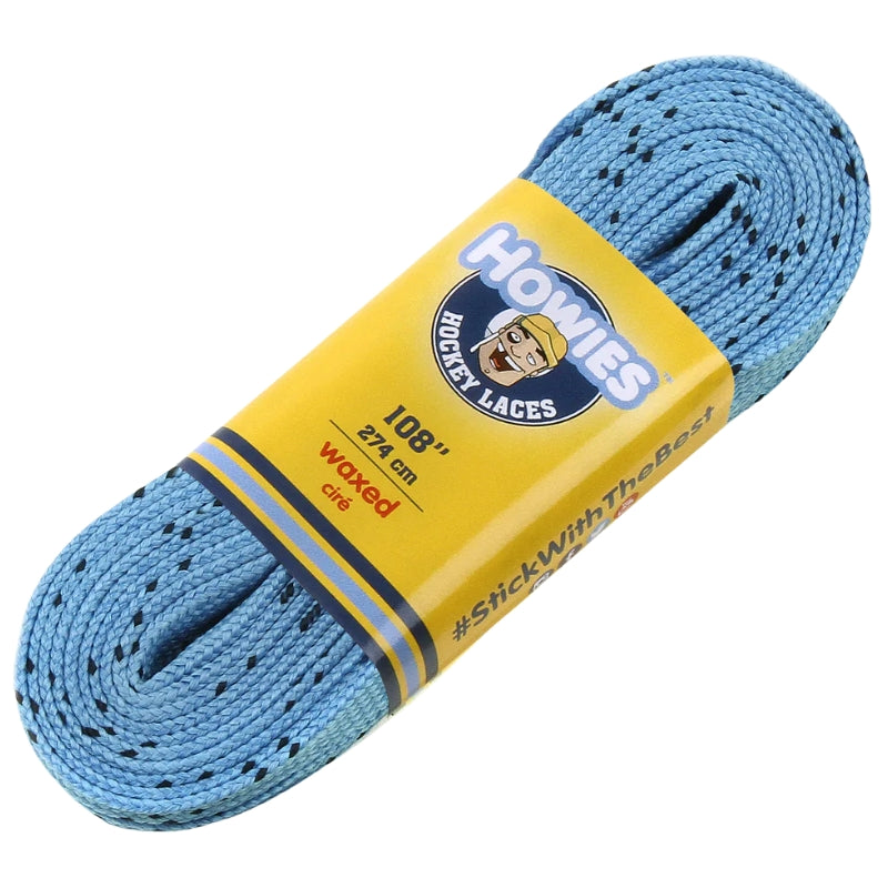 Howies Skate Accessories Howies Coloured Waxed Hockey Skate Laces Sky Blue 72" 84" 96" 108" 120"