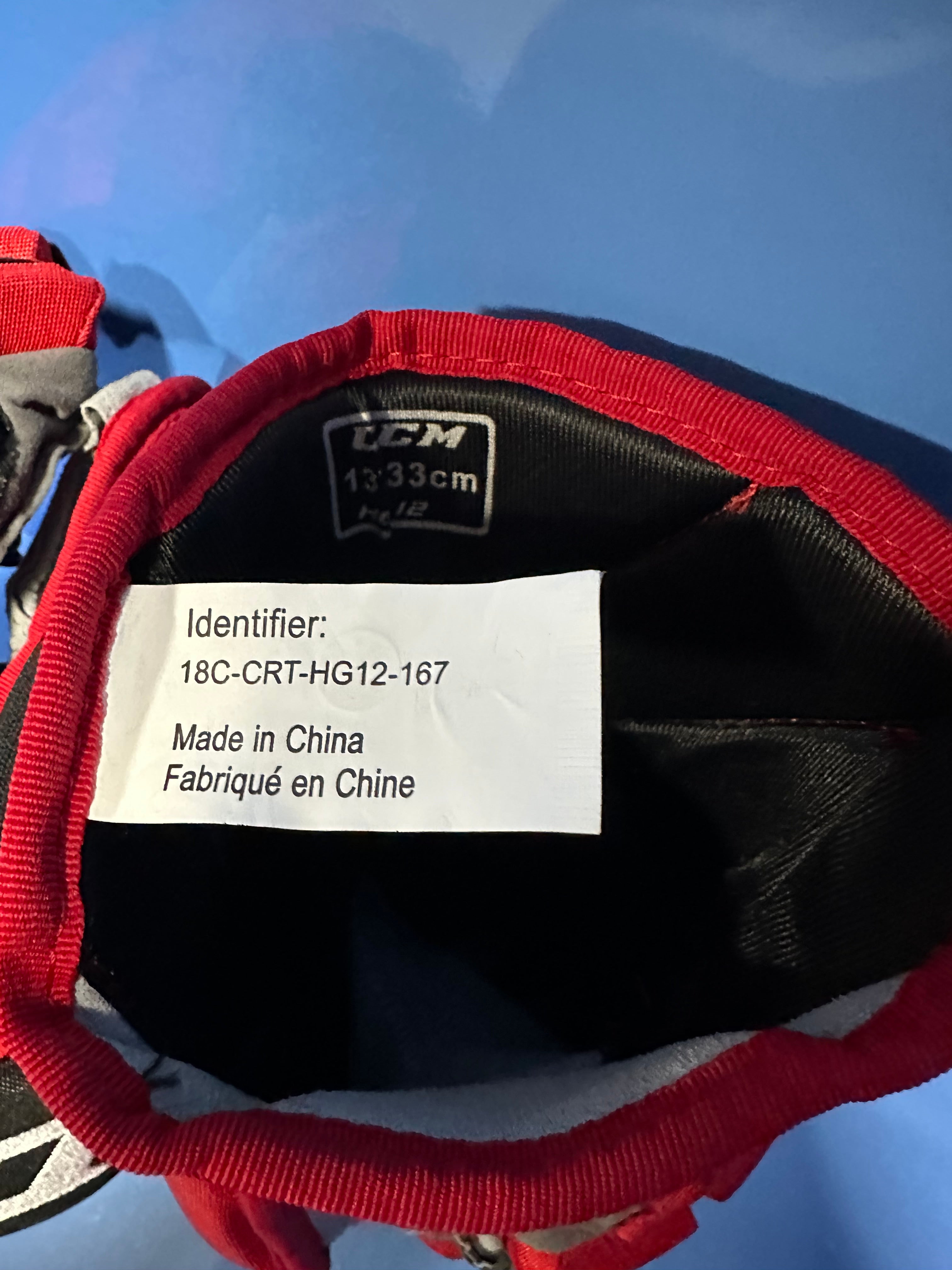 CCM Pro Stock Hockey Glove - Red/Black 13"