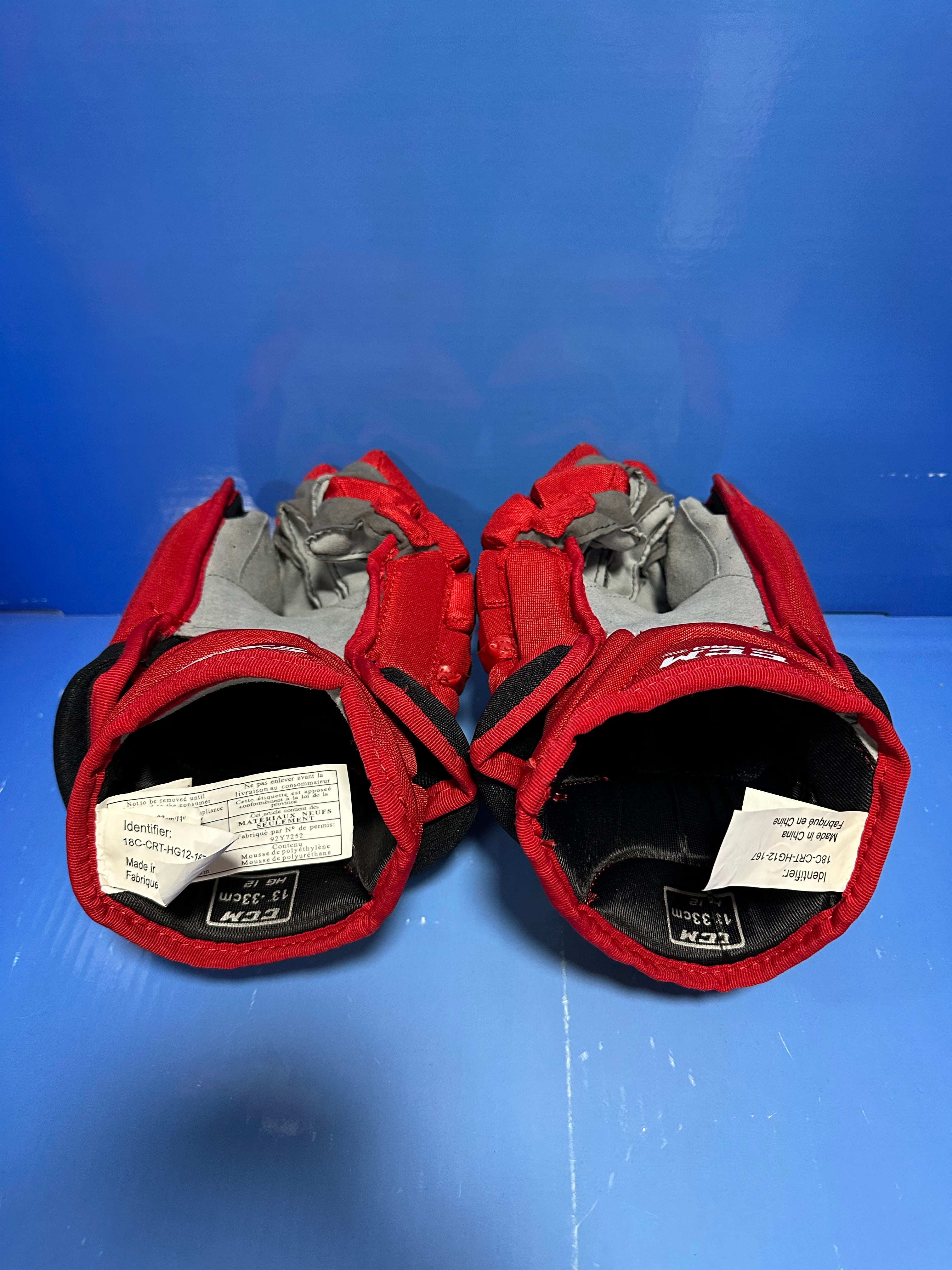 CCM Pro Stock Hockey Glove - Red/Black 13"