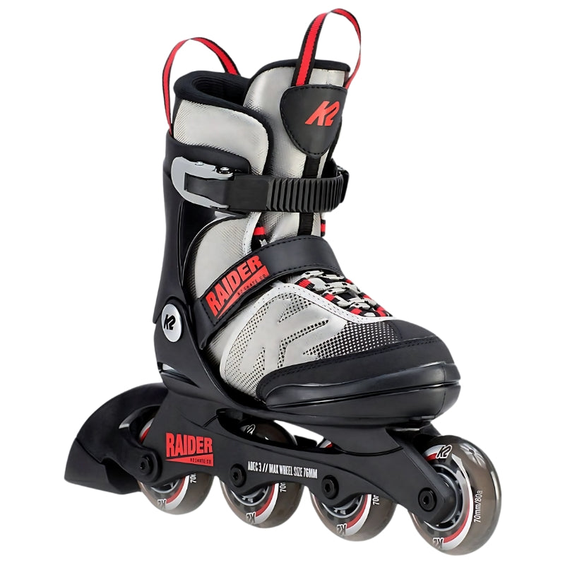 K2 Raider Adjustable Inline Skates 2021 one skate pointing to the bottom right