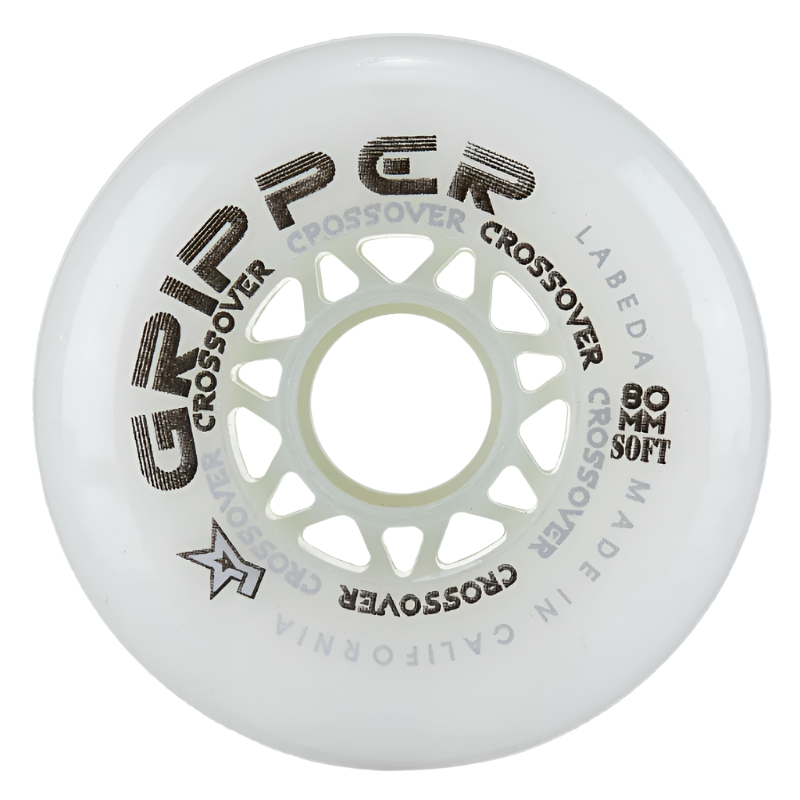 Labeda Inline Skate Wheels Labeda Gripper Inline Hockey Wheels White Black