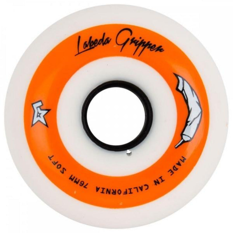 Labeda Inline Skate Wheels Labeda Gripper Inline Hockey Wheels White Orange