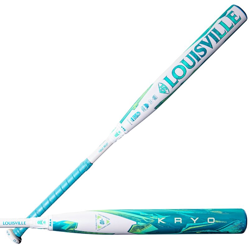 Louisville Slugger Softball Bats Louisville Slugger Louisville Slugger Kryo (-10) Fastpitch Softball Bat (2026) Youth White/Teal 32-33-inch 22-23oz WBL41350102333