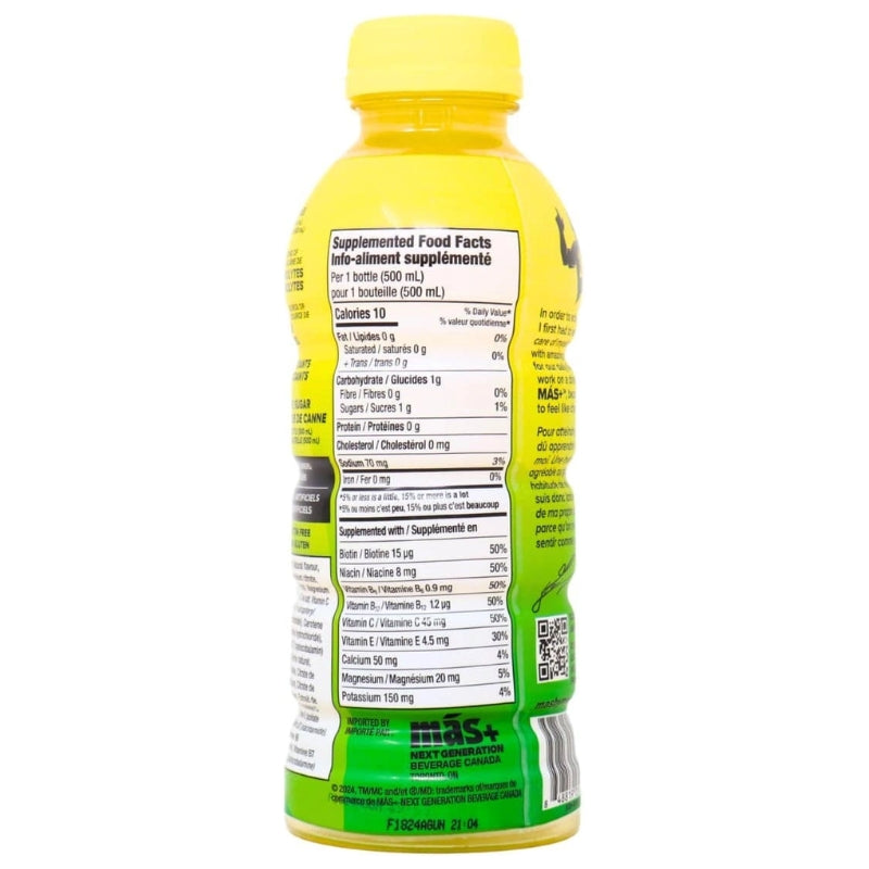 Mas+ By Messi Sports Drinks Mas+ By Messi Positive Hydration Drink Limon Lime League Nutrition Facts