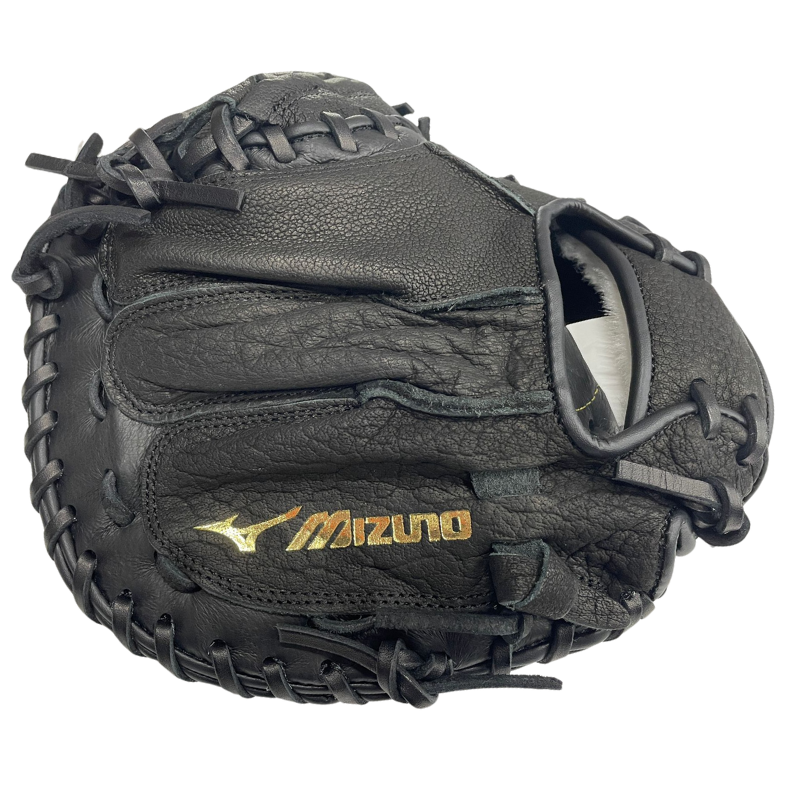 Mizuno Baseball Catcher's Mitt Mizuno Prospect 31.5" Youth black back pointing left