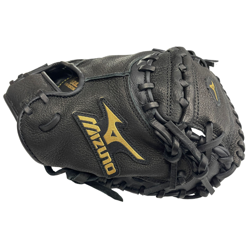 Mizuno Baseball Catcher's Mitt Mizuno Prospect 31.5" Youth black back pointing right