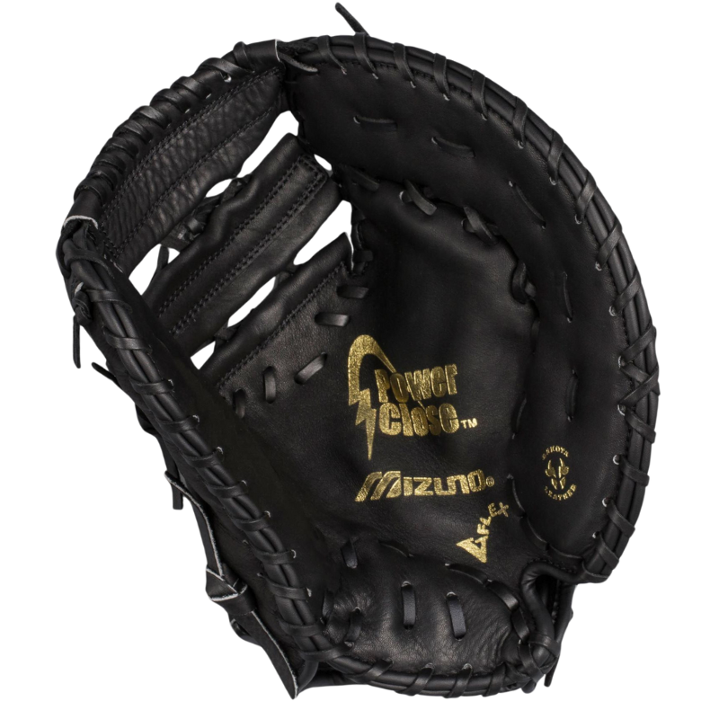 Mizuno Baseball First Base Glove Mizuno GXF102 Prospect Series 12.5" Youth black front (palm) pointing up