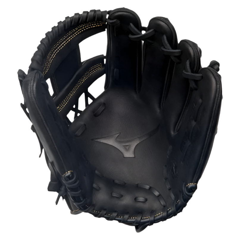 Mizuno Infield Baseball Glove Mizuno MVP Prime 11.75-inch Adult black/gold front (palm) pointing up