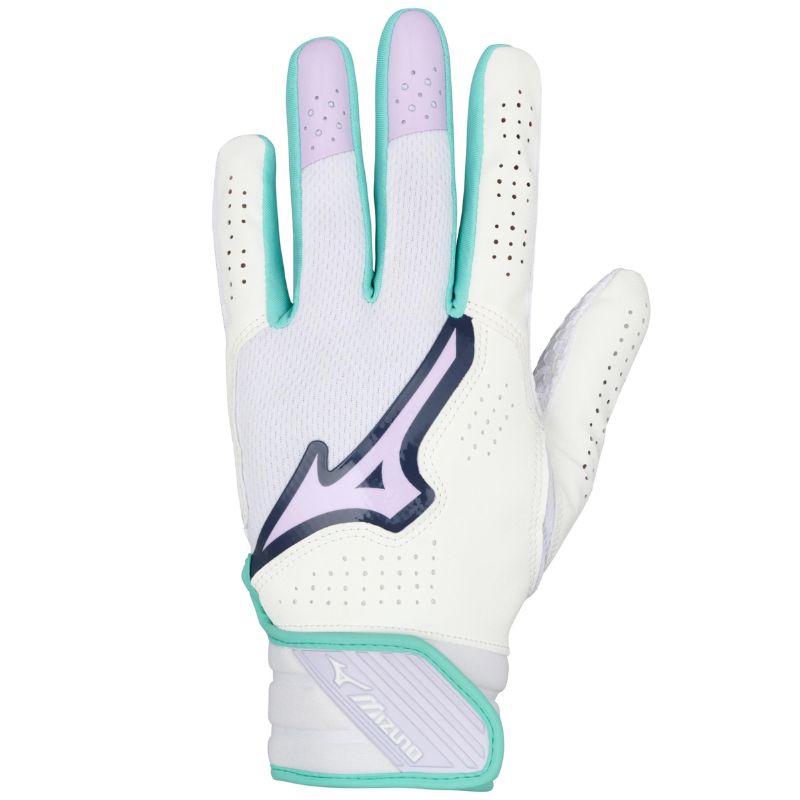 Mizuno Softball Batting Gloves Mizuno Finch (2026) Women's White/Lavender S M L XL 330464