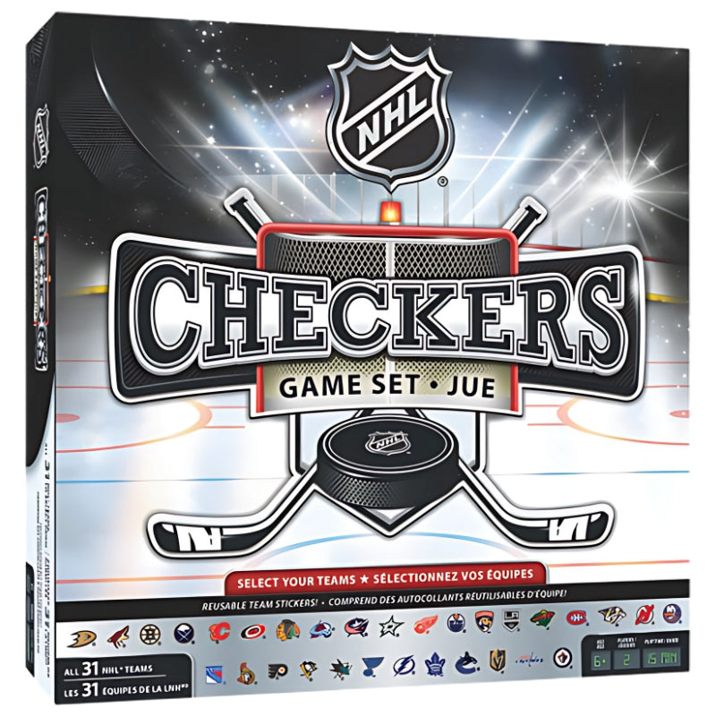 NHL League Checkers Board Game