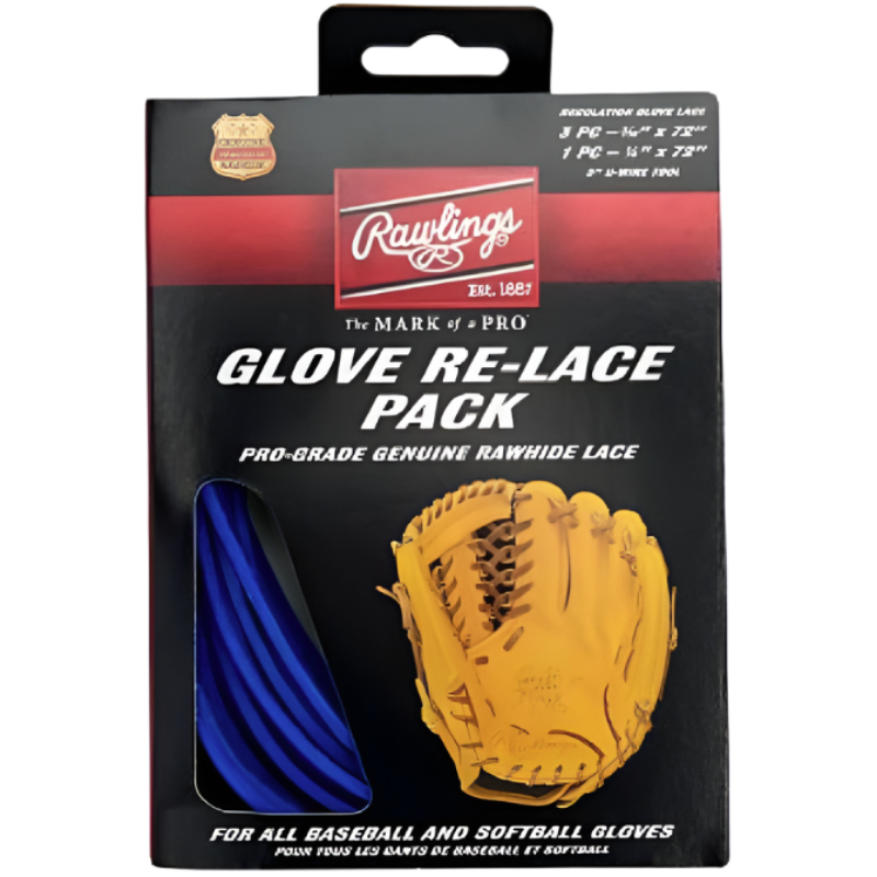Rawlings Baseball Glove Accessories Rawlings Pro Glove Re-Lace Pack Black Black/Blue Camel Red/White Tan Gray White LACEPK