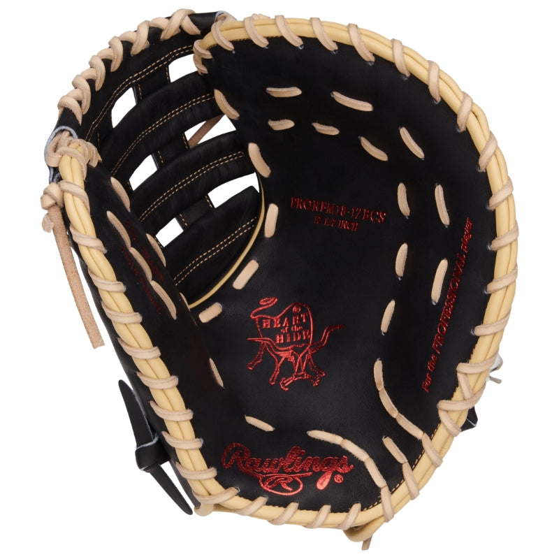 Rawlings Baseball Gloves Rawlings Heart Of The Hide Series 12.5 inch First Base Mitt Adult Black Beige
