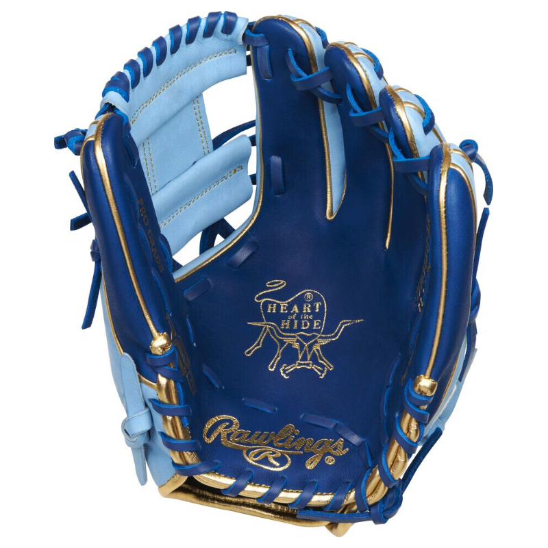 Rawlings Baseball Gloves Rawlings Heart of the Hide R2G Contour 11.25 inch Baseball Glove Youth 2022 Blue RHT
