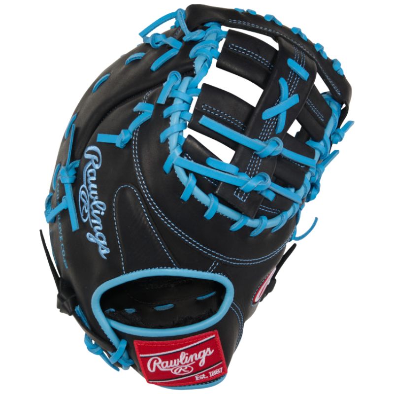 Rawlings Baseball Gloves Rawlings R9 13" First Base (2026) Adult Black/Columbia Blue DCT Single post double bar web R9DCT-10BCB