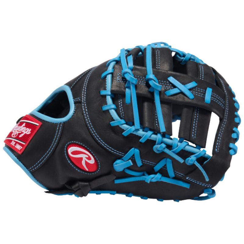 Rawlings Baseball Gloves Rawlings R9 13" First Base (2026) Adult Black/Columbia Blue Single post double bar web R9DCT-10BCB