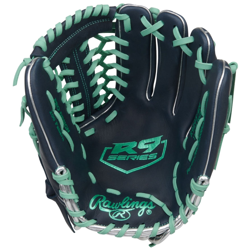 Rawlings Baseball Gloves Rawlings R9 Series 11.75 inch R9205-4N Baseball Glove Adult Navy Mint