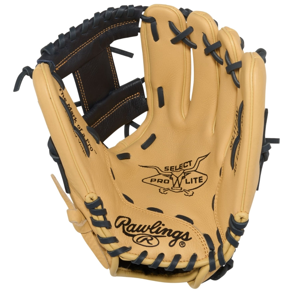 Rawlings Baseball Gloves Rawlings Select Pro Lite 11.25 inch Anthony Volpe Baseball Glove Youth Camel Navy
