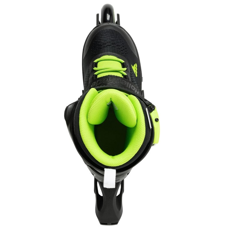 Rollerblade Inline Skates Rollerblade Microblade Inline Skate Junior Black Green Top View