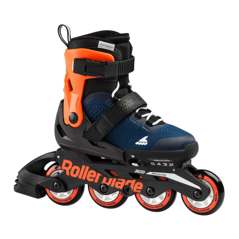 Rollerblade Inline Skates Rollerblade Microblade Inline Skate Junior Midnight Blue Orange