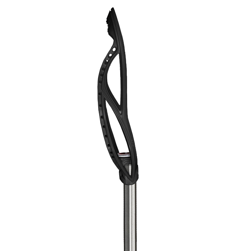 STX Lacrosse Stick Accessories STX Super Power U Unstrung Lacrosse Head Black Side View