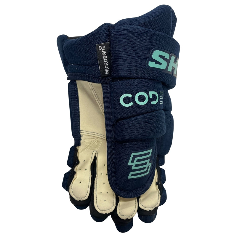 Sherwood Code Encrypt Pro Hockey Gloves SEA OFF Senior front (palm) of left glove