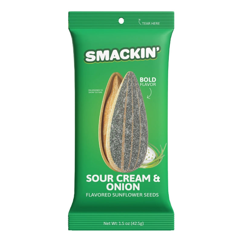 Smackin Snacks Smackin Flavoured Sunflower Seeds Pack Sour Cream Onion